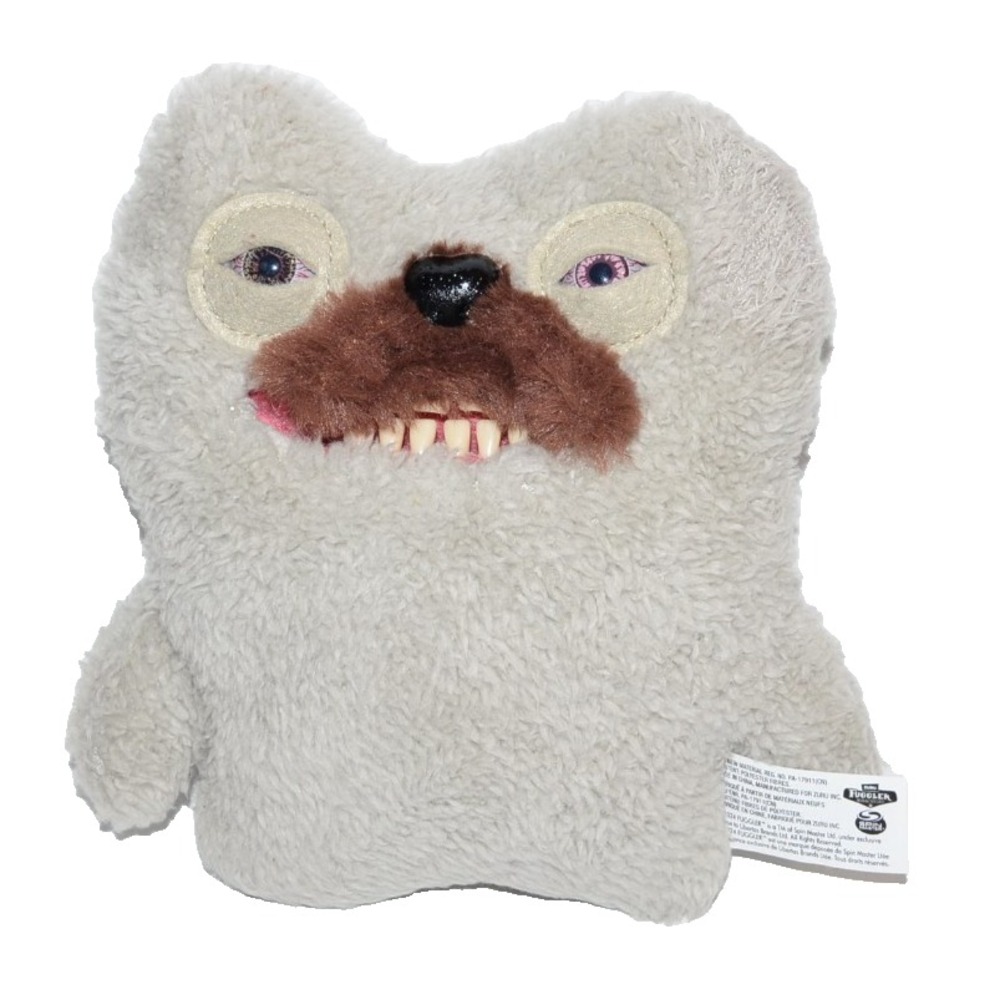 Fuggler 9" Hairy Fuggs Old Tooth Moustache Gray Stuffed Animal Plush